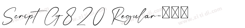 Script G820 Regular字体转换